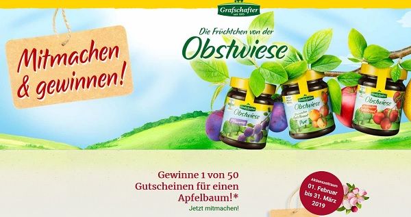 Grafschafter Gewinnspiel 50 Gutscheine Apfelbaum