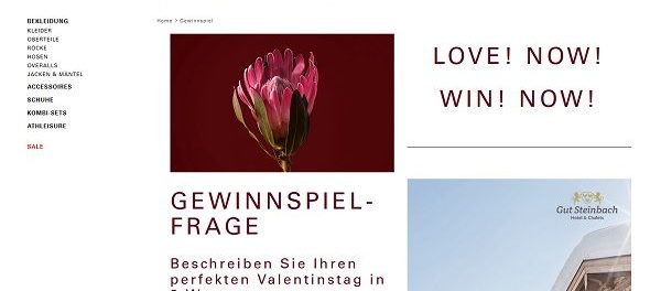 Hallhuber Valentinstag Gewinnspiel Romantik Wochenendaufenthalt