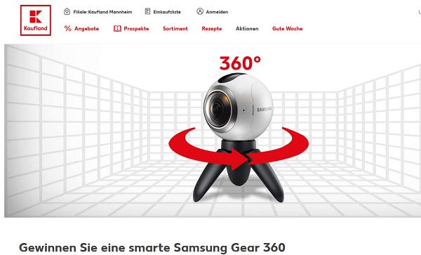 Kaufland Gewinnspiel Samsung Gear 360 Grad Kamera