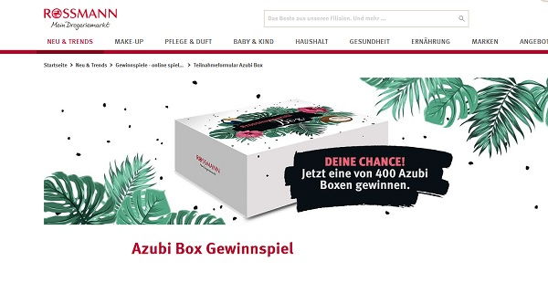 Rossmann Gewinnspiel 400 Azubi Pflege Boxen