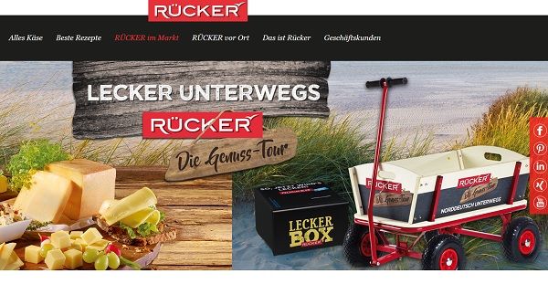 Rücker Molkerei Gewinnspiel 10 Bollerwagen und Käsepakete