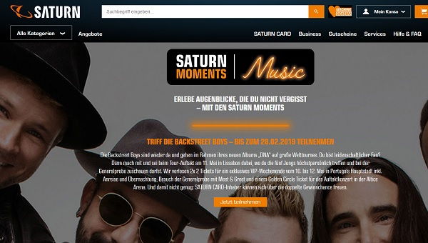 Saturn Gewinnspiel Backstreet Boys Lissabon Konzert Reise