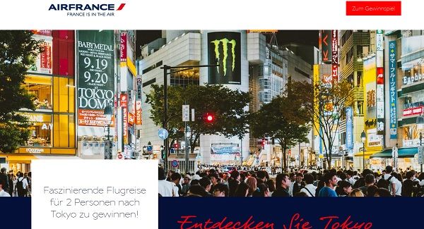 Tokyo Reise Gewinnspiel Airfrance 2019