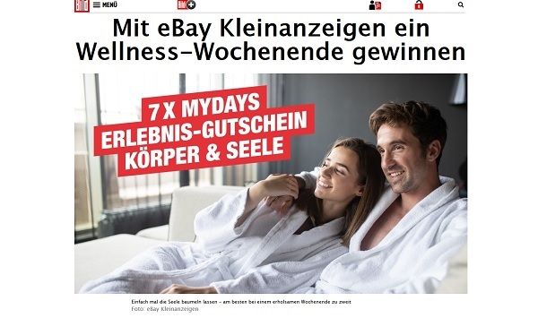 Wellness-Wochenenden Gewinnspiel Bild.de und eBay Kleinanzeigen