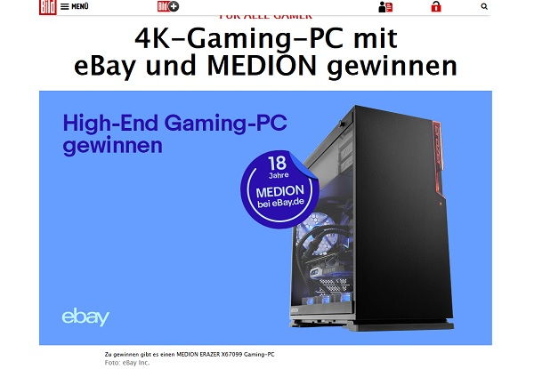 eBay und Bild Gewinnspiel Medion High-End-PC