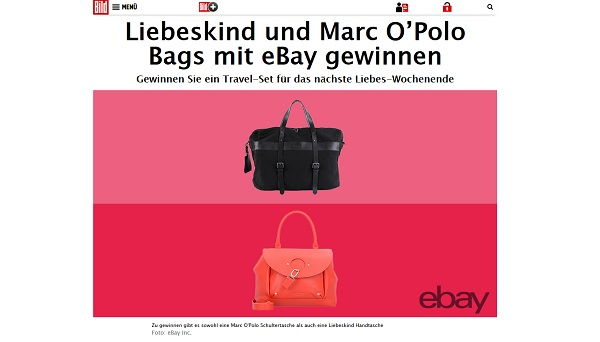 ebay und Bild.de Gewinnspiel Liebeskind Handtaschen