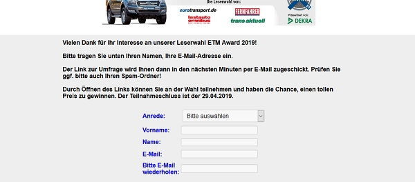 Auto-Gewinnspiel Eurotransport Leserumfrage Ford Ranger Limited
