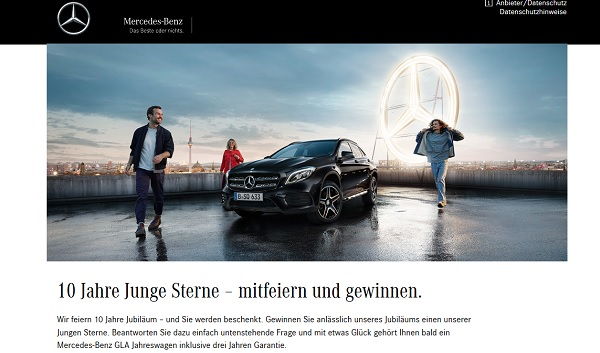 Auto-Gewinnspiel Mercedes Benz GLA Jahreswagen Verlosung