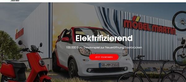 Auto-Gewinnspiel Möbel Martin E-Smart Elektro-Motorroller uvm.