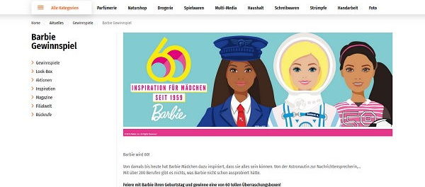 Barbie Gewinnspiel Müller Drogerie