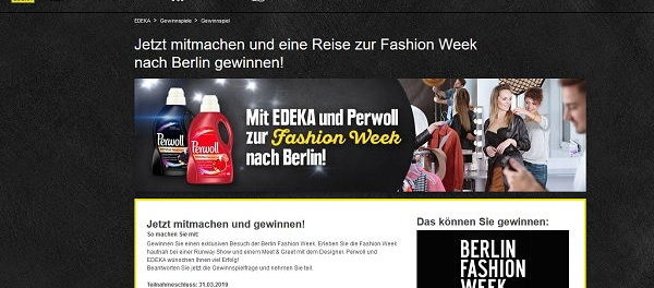 Edeka Gewinnspiel Berlin Reise Fashion Week 2019