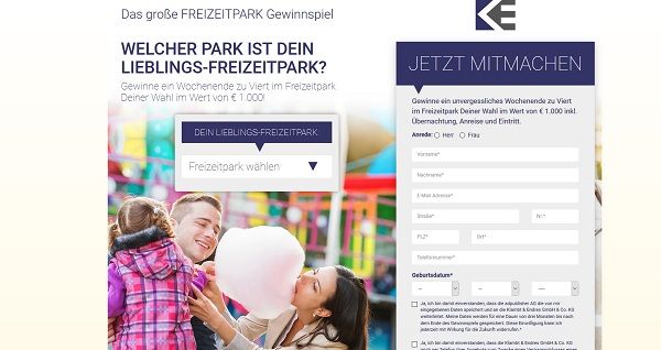 Freizeitpark Gewinnspiel 1.000 Euro Gutschein gewinnen