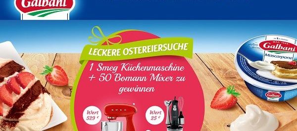 Galbani Ostereiersuche Gewinnspiel SMEG Küchenmaschine