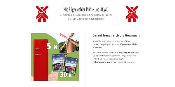 Gewinnspiel REWE Rügenwalder Mühle SMEG Kühlschränke