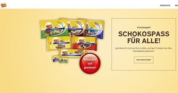 Gewinnspiel Sun Rice 5 Schokoladen Naschpakete