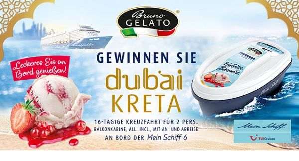 Kreuzfahrt-Reise Gewinnspiel Bruno Gelato Dubai-Kreta