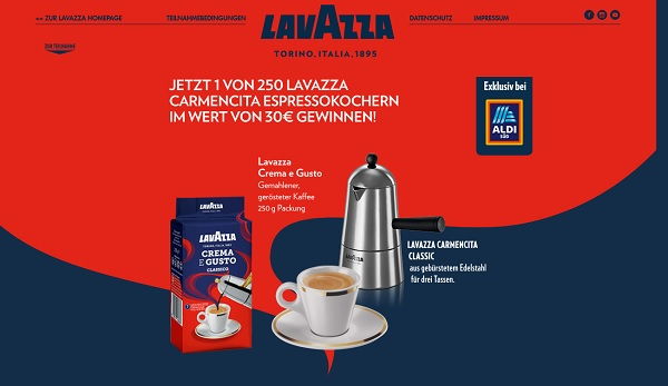 Lavazza Gewinnspiel 250 Espressokocher