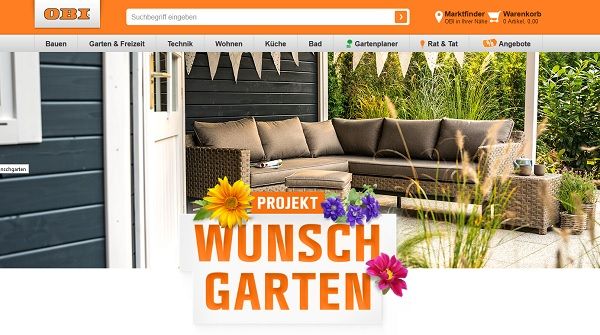 OBI Wunschgarten Gewinnspiel 25.000 Euro für Gartenumbau