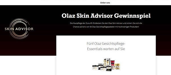 Olaz Skin Advisor Gewinnspiel for me online