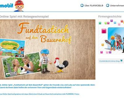 Playmobil Gewinnspiel Bauernhof Urlaub und Spielzeug-Sets