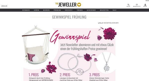 TheJeweler Frühlings-Gewinnspiel Schmuck und Hängesessel