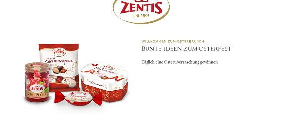 Zentis Oster-Gewinnspiel täglich Produktpakete