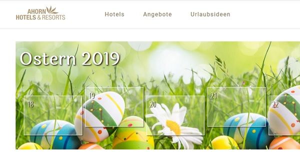 Ahorn Hotels Osterkalender-Gewinnspiel 2019