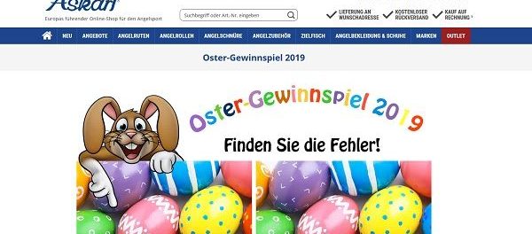 Askari Angelsport Oster Gewinnspiel Angelzubehör gewinnen Askari Angelsport Oster Gewinnspiel Angelzubehör gewinnen