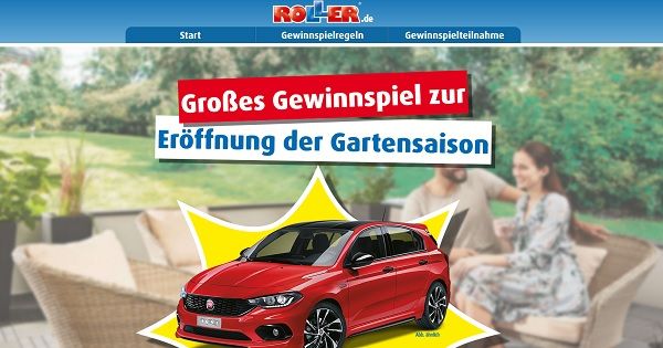 Auto-Gewinnspiel Roller Möbelhäuser Gartensaison 2019