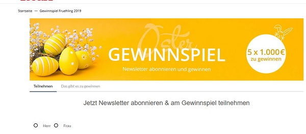 Blume2000 Frühlings-Gewinnspiel 5 mal 1.000 Euro Gutscheine