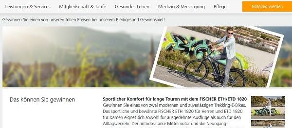 E-Bike Gewinnspiel AOK Südbayern 2x FISCHER ETH 1820