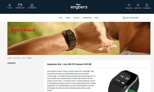 Engbers Gewinnspiele 300 Soehnle Fitness-Tracker