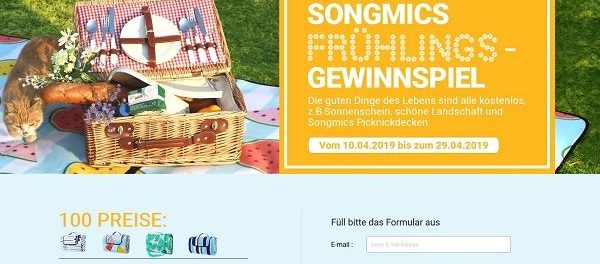 Frühlings-Gewinnspiel Songmics Picknickdecken