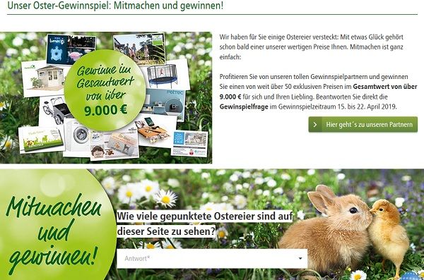 Fressnapf Oster-Gewinnspiel Bosch Waschmaschine uvm.
