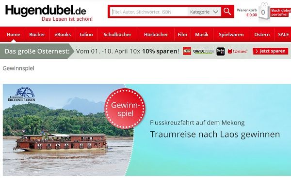 Hugendubel Gewinnspiel Laos Traumreise Flusskreuzfahrt