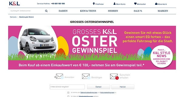 K&L Ruppert Oster-Gewinnspiel Auto gewinnen