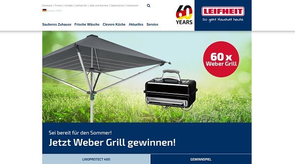 Leifheit Gewinnspiel 60 Weber Go-Anywhere Holzkohle Grills