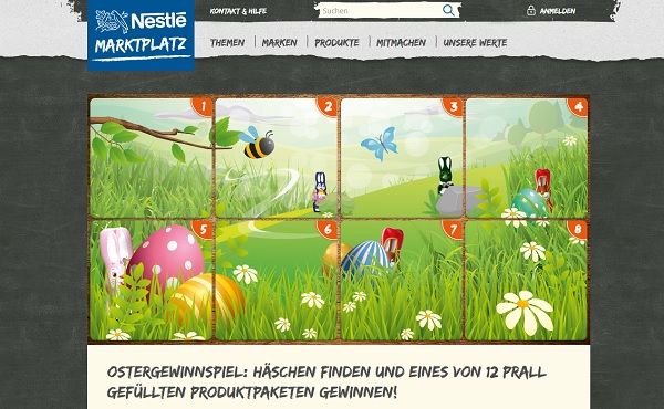 Oster-Gewinnspiel Nestle Marktplatz Produktpakete gewinnen