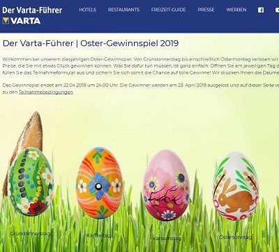 Oster-Gewinnspiel Varta-Führer 2019