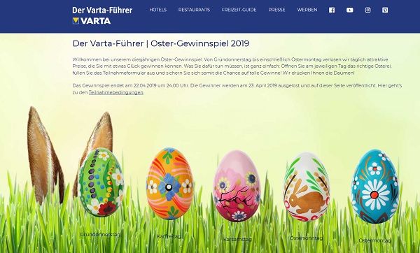 Oster-Gewinnspiel Varta-Führer 2019