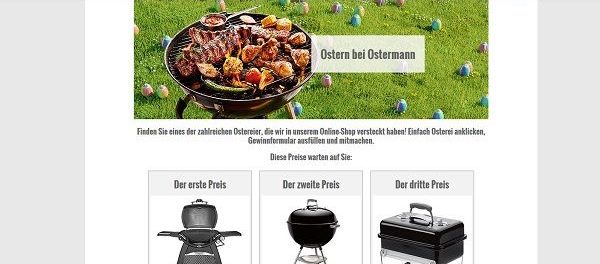 Ostermann Oster-Gewinnspiel Weber Grill Verlosung