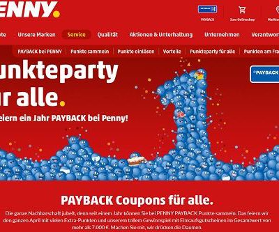 Penny Gewinnspiel Payback Punkteparty Einkaufsgutscheine gewinnen