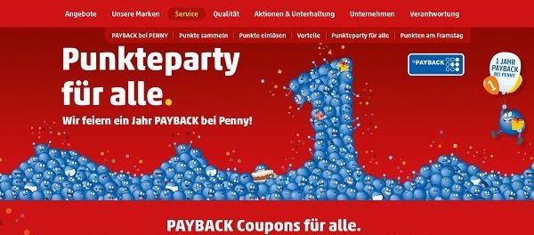 Penny Gewinnspiel Payback Punkteparty Einkaufsgutscheine gewinnen