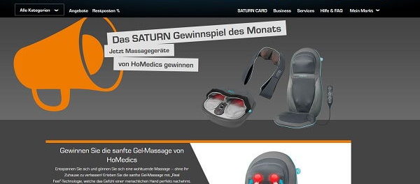 Saturn Gewinnspiel des Monats Massagegeräte