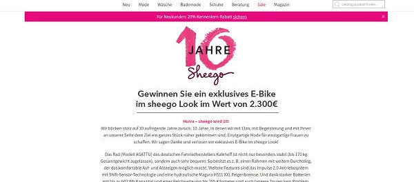 Sheego Gewinnspiel Kalkhoff E-Bike