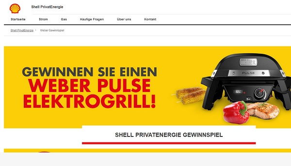 Shell Gewinnspiel Weber Pulse Elektrogrill