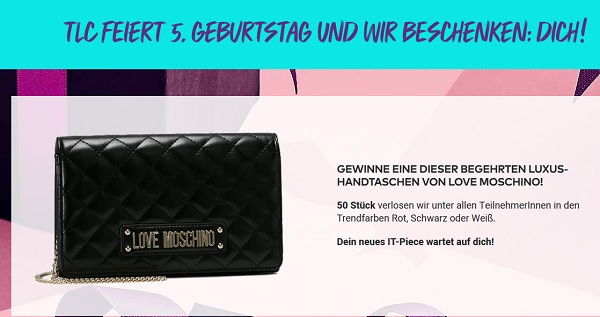 TLC Gewinnspiel 50 Love Moschino Handtaschen