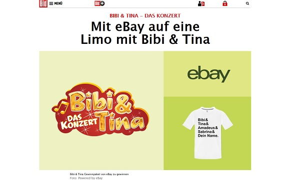 eBay und Bild.de Gewinnspiel Bibi und Tina Konzert mit Reise