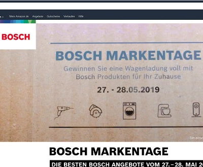 Amazon Gewinnspiel Bosch Markentage 10.000 Euro Produktpaket