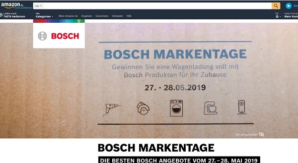 Amazon Gewinnspiel Bosch Markentage 10.000 Euro Produktpaket